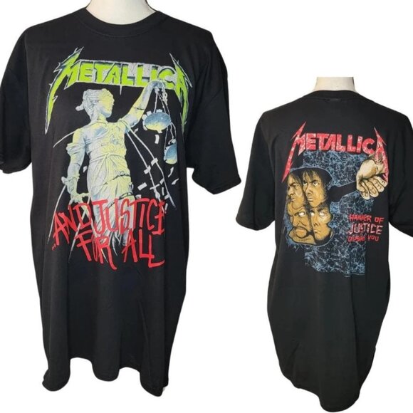 Metallica ...And Justice for All T-Shirt, Hammer of Justice Crushes You Vintage - Picture 1 of 3